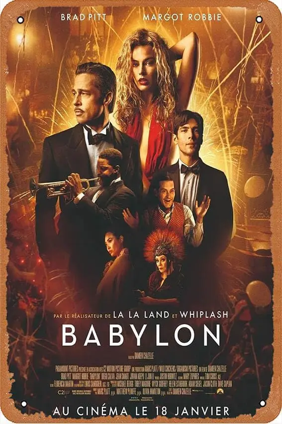 Películas que merecen que sus extractos aparezcan en la edición final de la película Babylon, cartel de pared de metal retro, cartel decorativo para el hogar