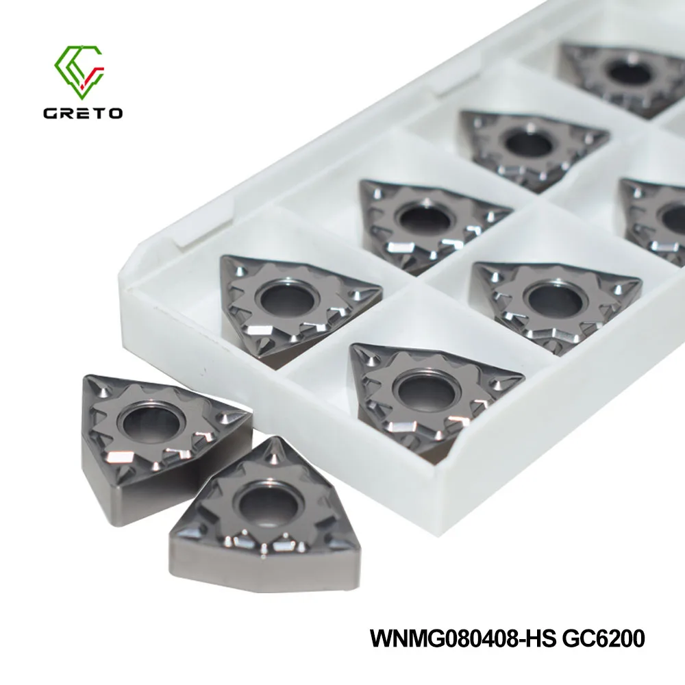 GRETO WNMG080404-HS WNMG080408-HS WNMG431 WNMG432 GC6200 Metal Ceramic Blades Turning Cutting Tool  For Cnc Tools