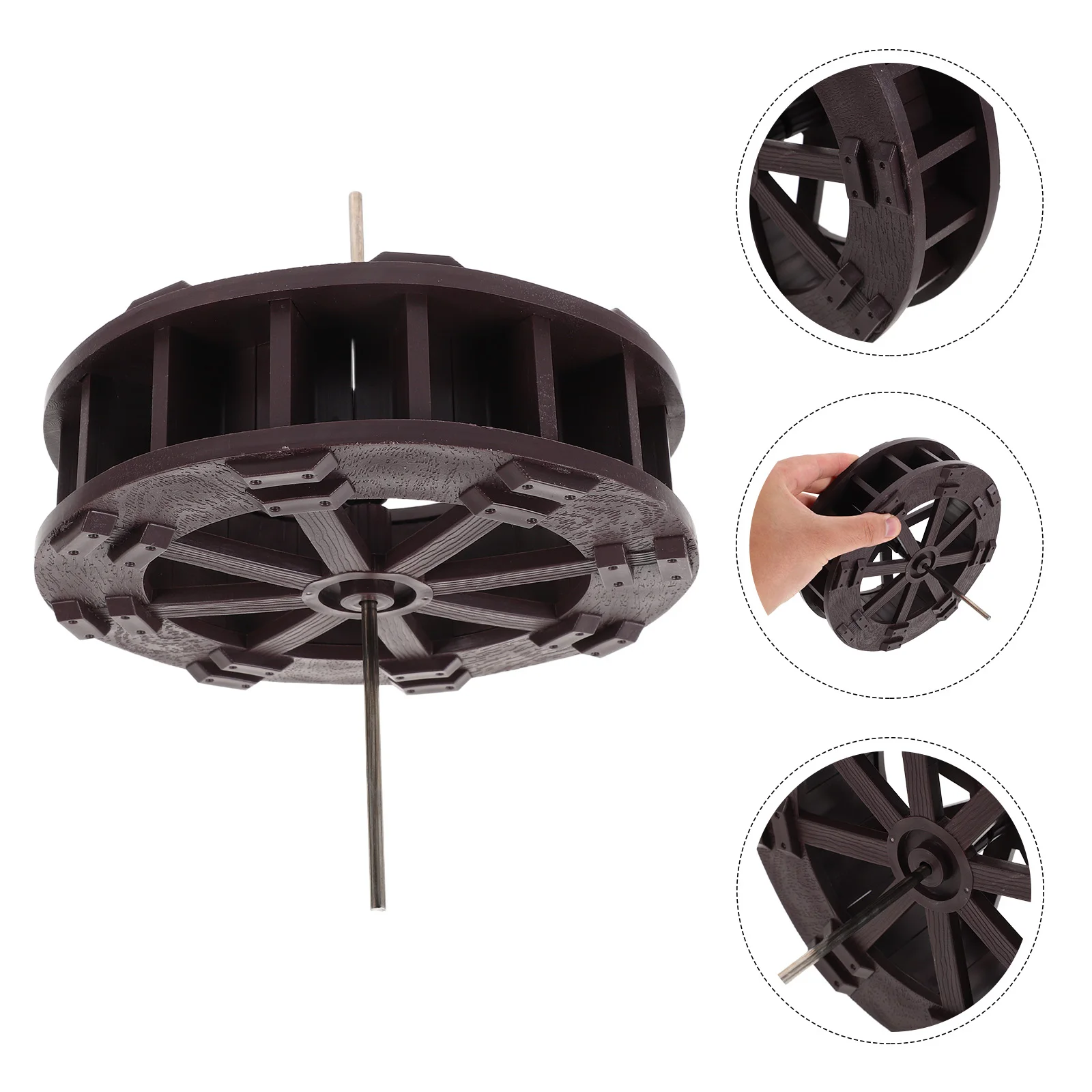 

Feng Shui Wheel Fish Tank Decoration Fountain Running Ornament Aquarium Landscape Prop Traditional Water Wheel Miniature Water