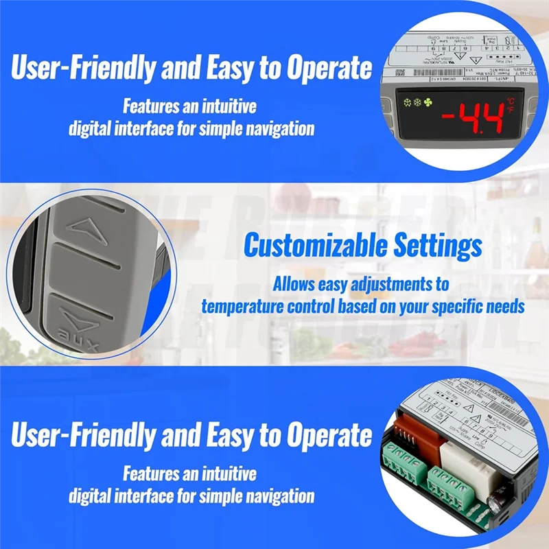 

B24B для коммерческих холодильников 120 В, 50-60 Гц, универсальный сменный регулятор температуры XR02CX-4N1F1 с датчиком