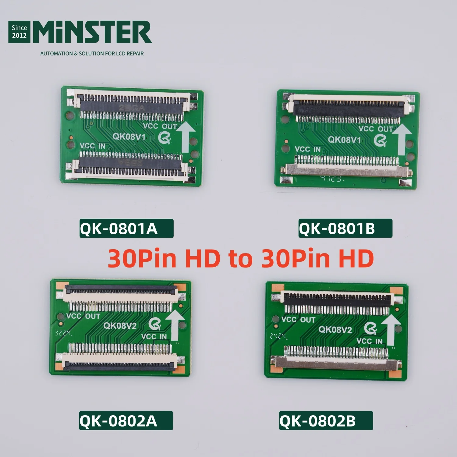 

QK08V1 LG 30Pin HD In to Samsung 30Pin HD Out Lvds Converter Adapter TV Inverter Card for Samsung on LG TV Screen Display Repair