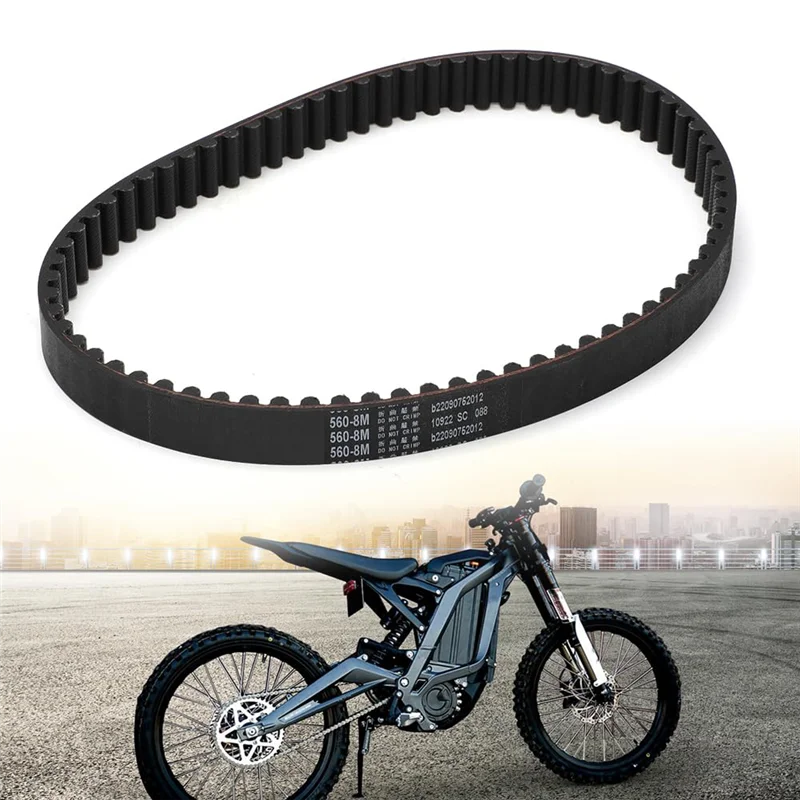 AB56-Motorcycle Electric Dirt Bike Black Drive Belt Replacement Motorcycle Accessories Electric Bicycle Drive Belt Black