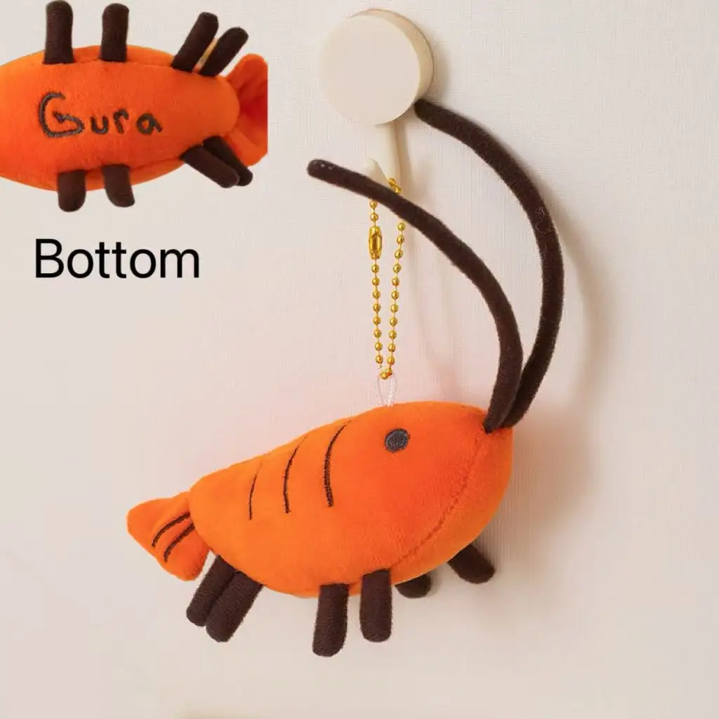Japón Anime Hololive Gawr Gura cumpleaños ebi-chan mascota de camarón 10cm Gula camarón llavero colgante de felpa colección de Anime regalo