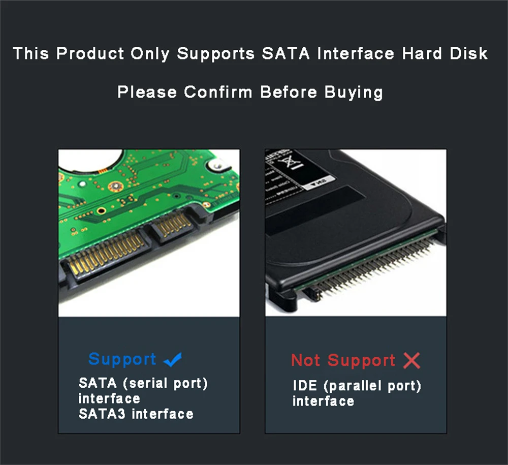Obudowa USB 3.0 na dysk twardy 2.5 cala SATA SSD z prędkością transferu 5 Gbps, mobilna zewnętrzna obudowa dysku, kabel. — zdjęcie 5