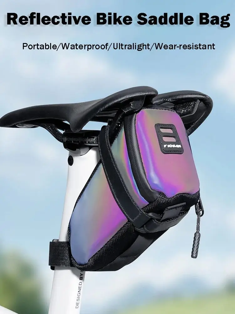 AliExpress NONE Waterproof Reflective Road Bicycle Saddle Bag Portable MTB Rear Bag Ultralight Cycling Storage Bag Bike Accessories