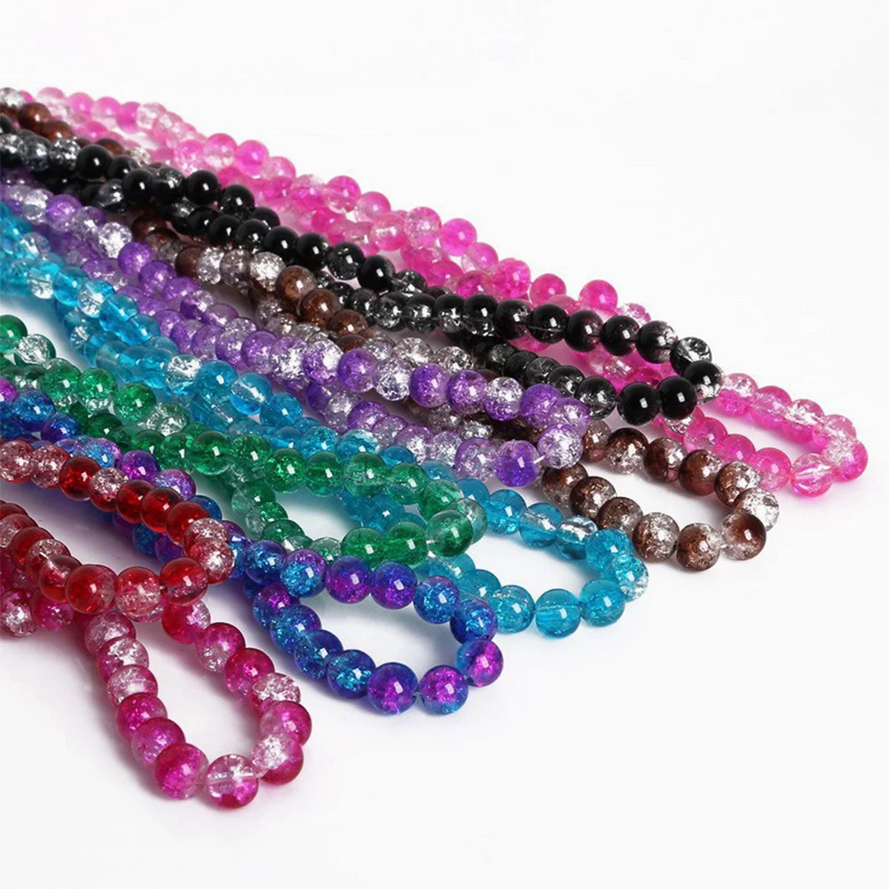 ลูกปัดแก้วแฟชั่นสีชมพู 8 มม. รูเล็ก สำหรับงานประดิษฐ์เครื่องประดับ DIY เช่น สร้อยคอ สร้อยข้อมือ พวงกุญแจ