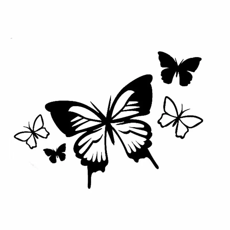 Car Stickers Creative Stickers Cute and Beautiful Butterfly Stickers Car Decoration Waterproof and Sunscreen PVC 15*11cm