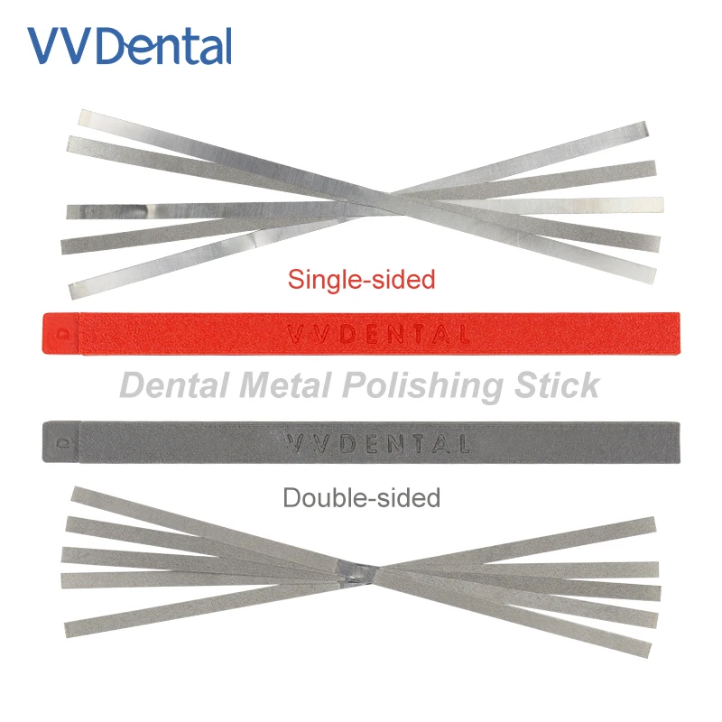 Dental IPR Metal Polishing Strip Single Double Sided Orthodontic Resin Repair 134℃ Autoclavable Easy Open Package