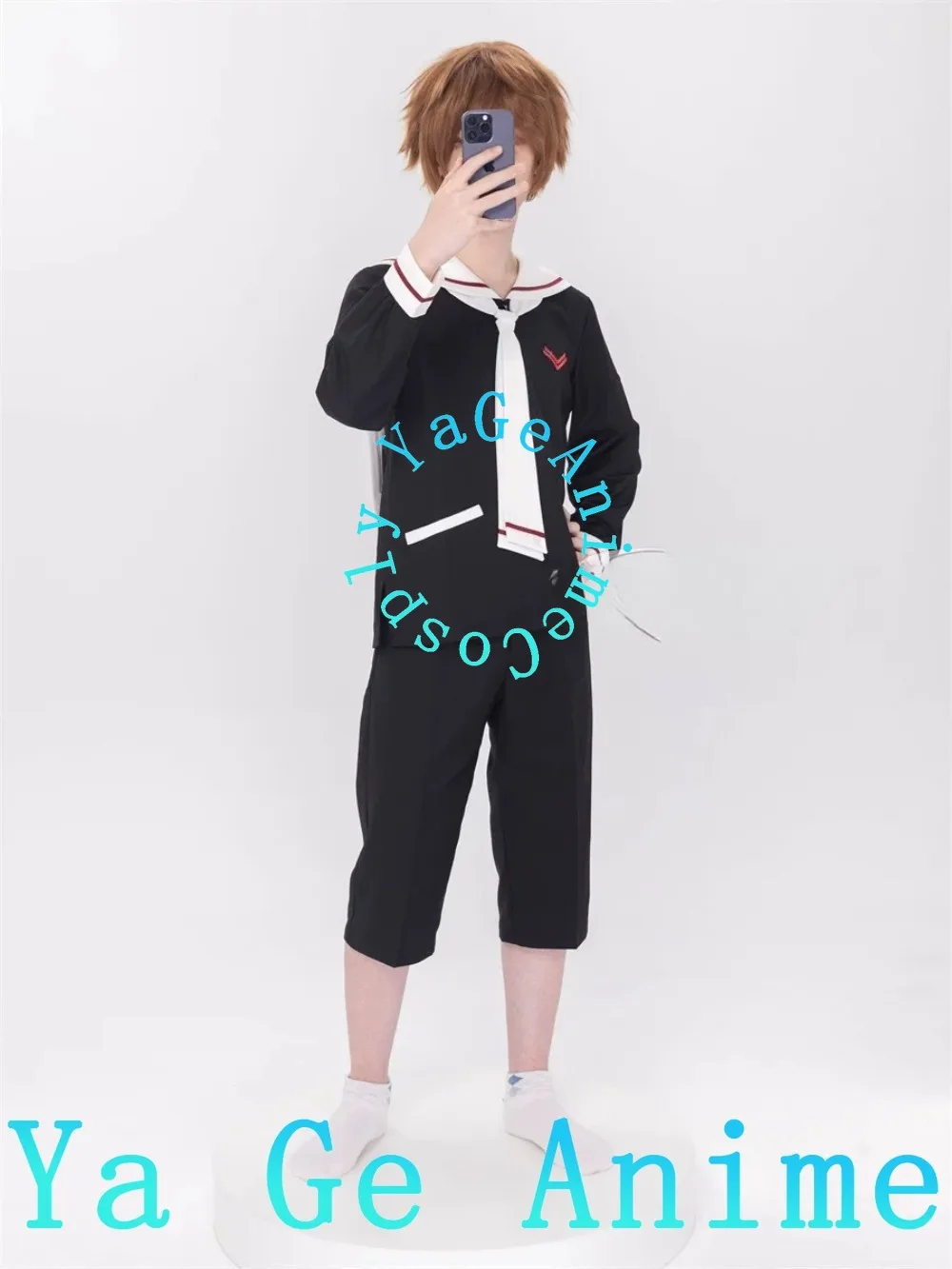 Sakura Li Syaoran Cosplay Costume Male DK School Uniform Outfit Washable Daily Wear Anime Student Style Apparel