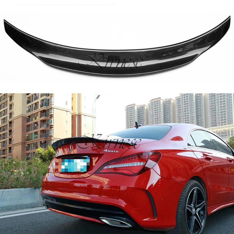 For Mercedes-Benz CLA W117 CLA180 CLA200 CLA250 CLA260 Carbon Fiber Rear Trunk Wing Spoiler CLA45 PSM Style 2014 - UP