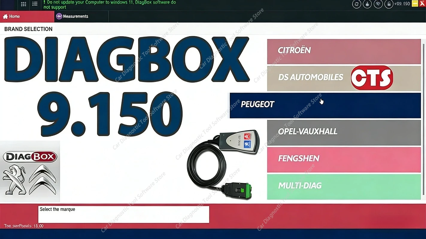 2023 FOR Diagbox V9.150 Car Repair Diagnosis Software Multi-language Fully Working for Peugeot for Citroen Diagnostic