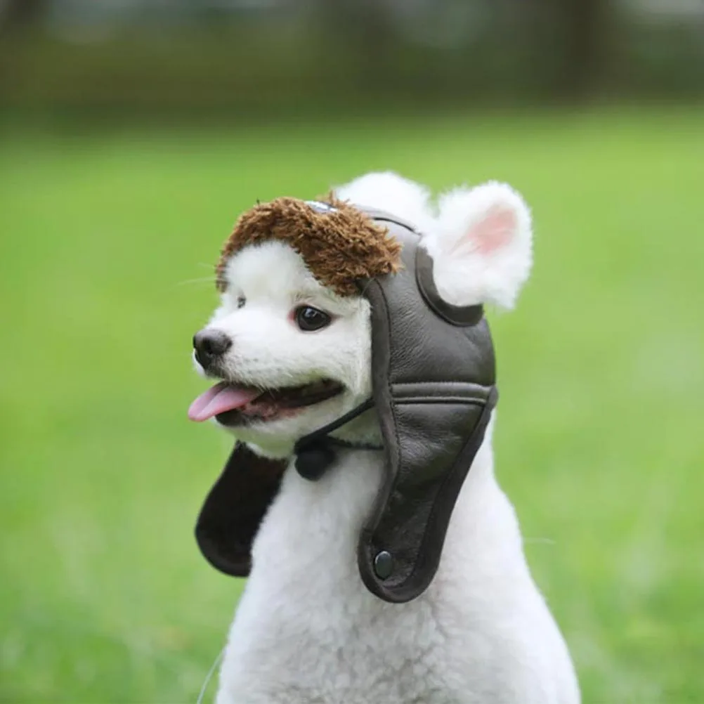

Pilot Hat Beret for Dogs Costume Kitten Cat Halloween Costumes Accessory Pet The
