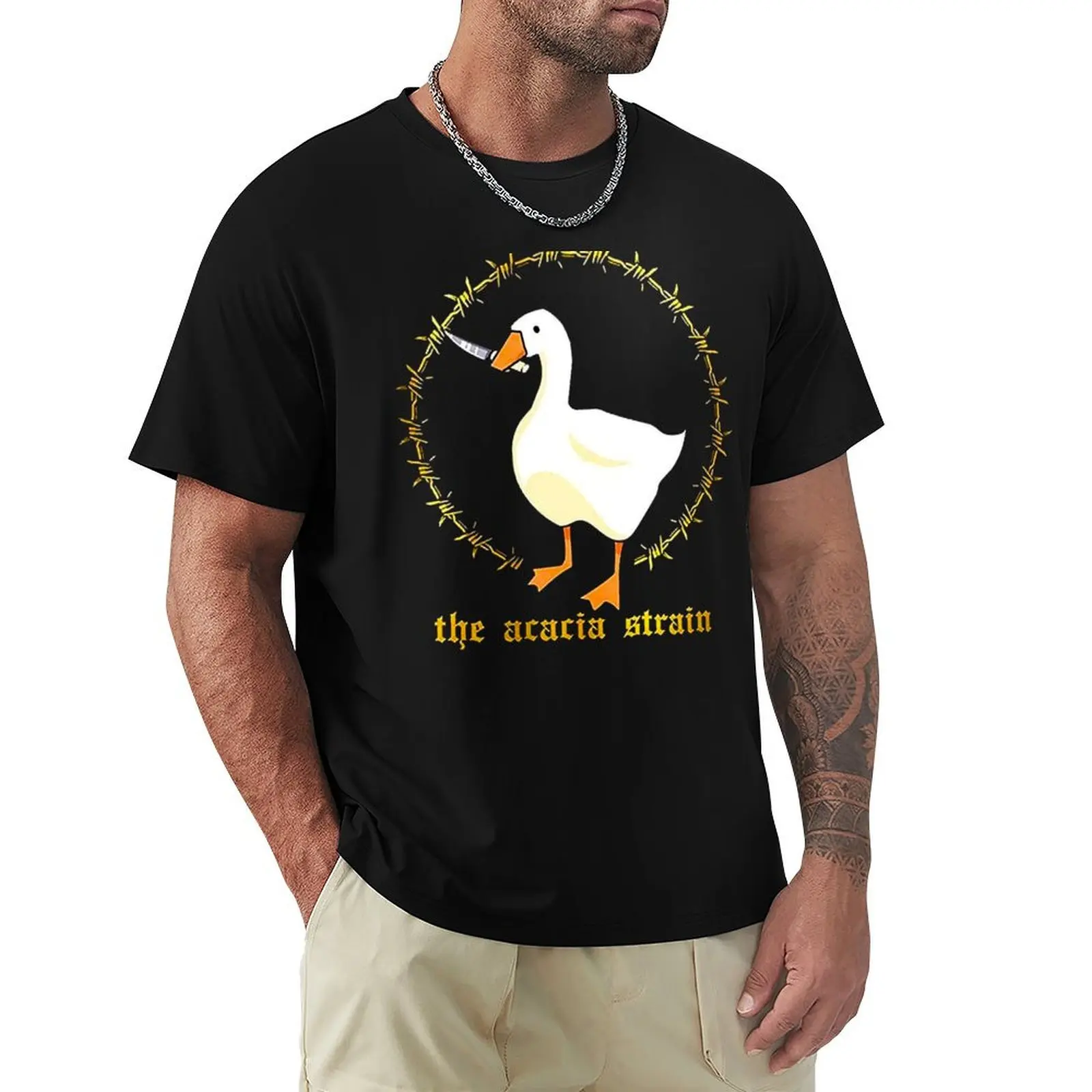 The Acacia Strain Merch The Acacia Strain T-Shirt Basic Short Sleeve Cotton Blend T-Shirt