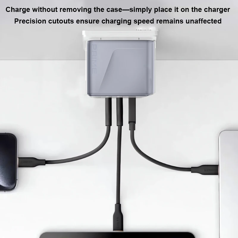 Soft Case for Anker Prime Charger 160W 3 Ports Smart Display Anti Drop Negative Pressure Adsorption Crystal Clear Dust Proof