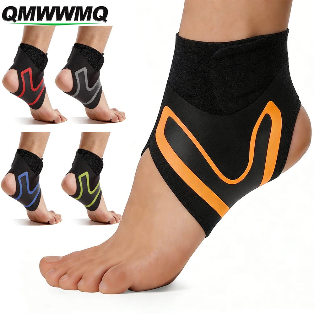 1PCS Adjustable Ankle Brace Support Stabilizer – Compression Neoprene Sleeve for Injury Protection, Perfect for Football Sports