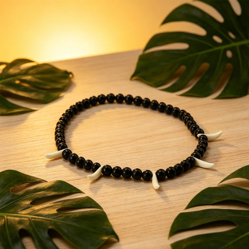 Anime Inuyasha Necklace Word Spirit Rosary Black Beaded Necklace Bangle Logo Pendant Jewelry Gift