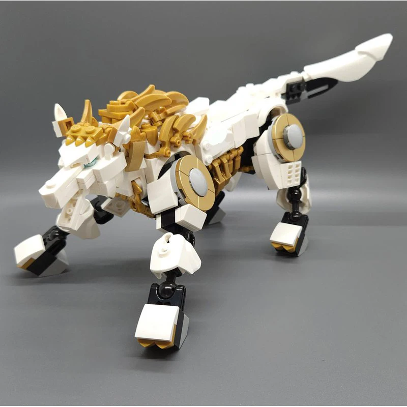 353PCS Wolf MOC Fenrir Machina Building Blocks Interest Enlightenment Puzzle Assembled Model Toy Brick Children\'s Birthday Gifts