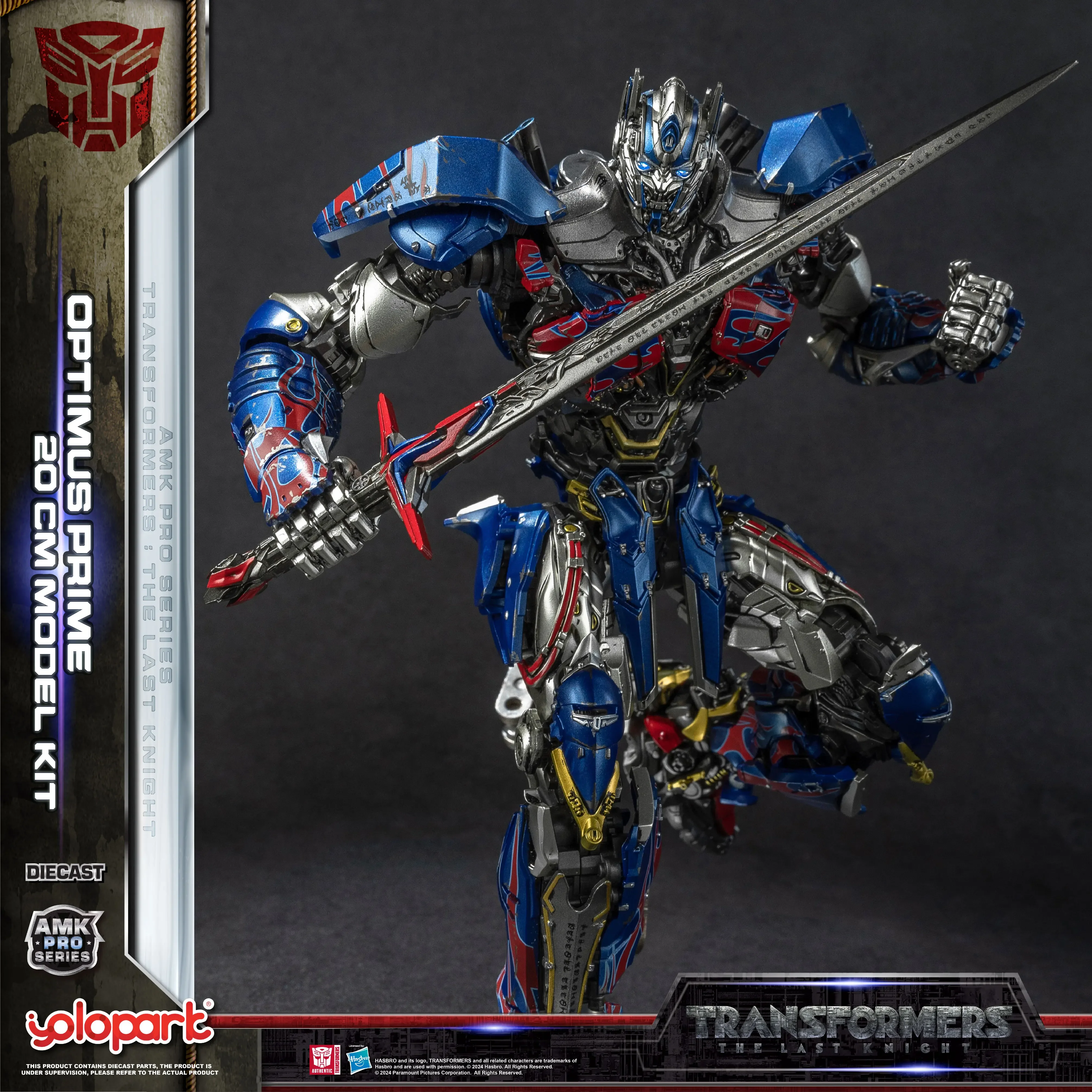 W magazynie Transformers The Last Knight Yolopark Optimus Prime AMK PRO 20CM zestaw do montażu modeli figurek