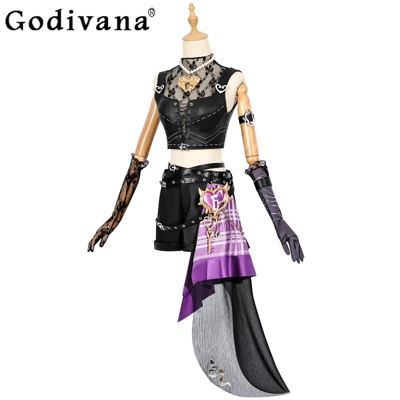 لعب الأدوار حفلة تأثيري الزي النساء لعبة الهوية الخامس ميكانيكي تأثيري حلي الفتيات الأساسية تريسي ريزنيك مجموعة قصيرة للهالوين #6