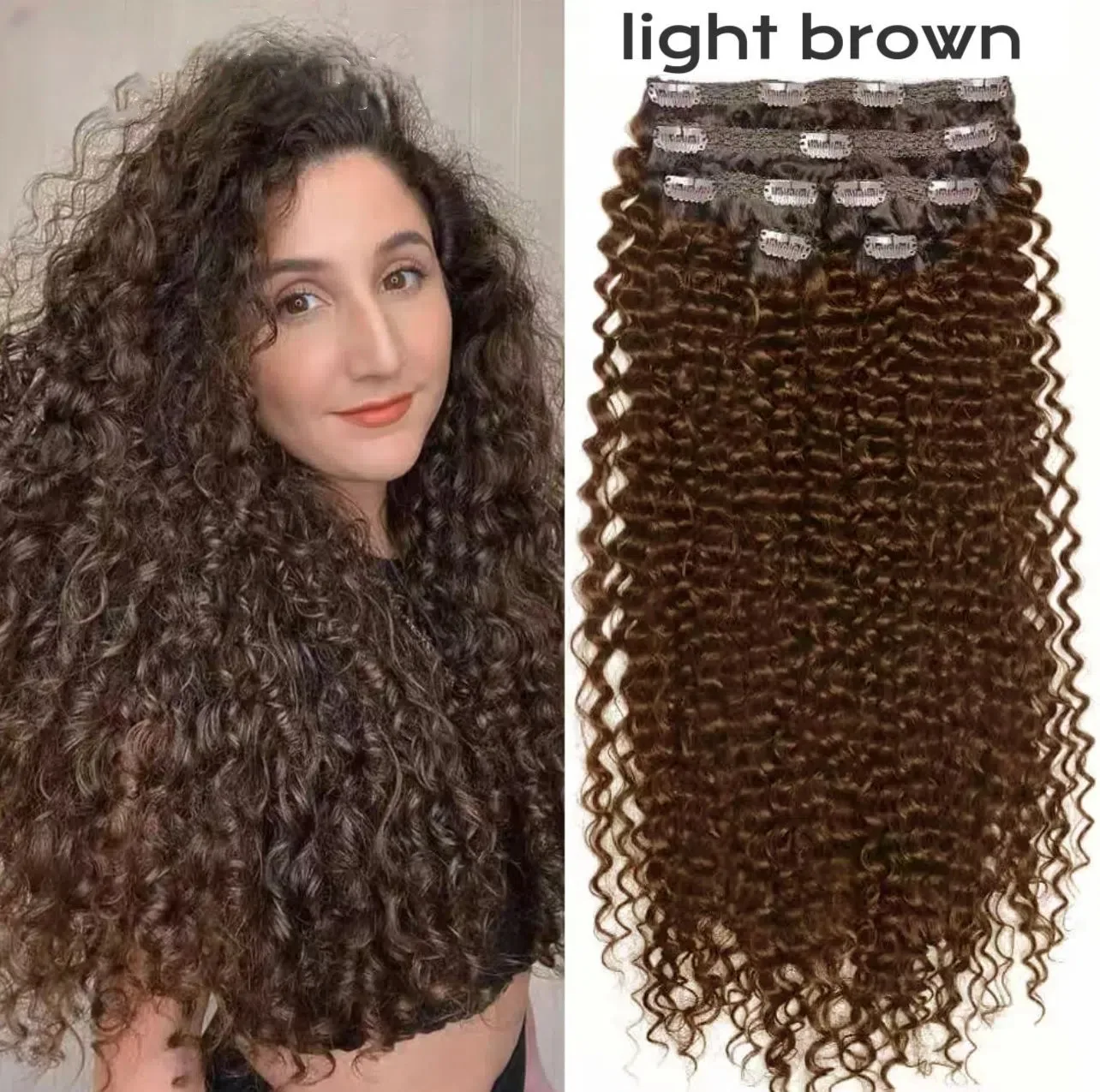 Peruca encaracolada longa e fofa africana de extensão de 26 polegadas Kinky Curly