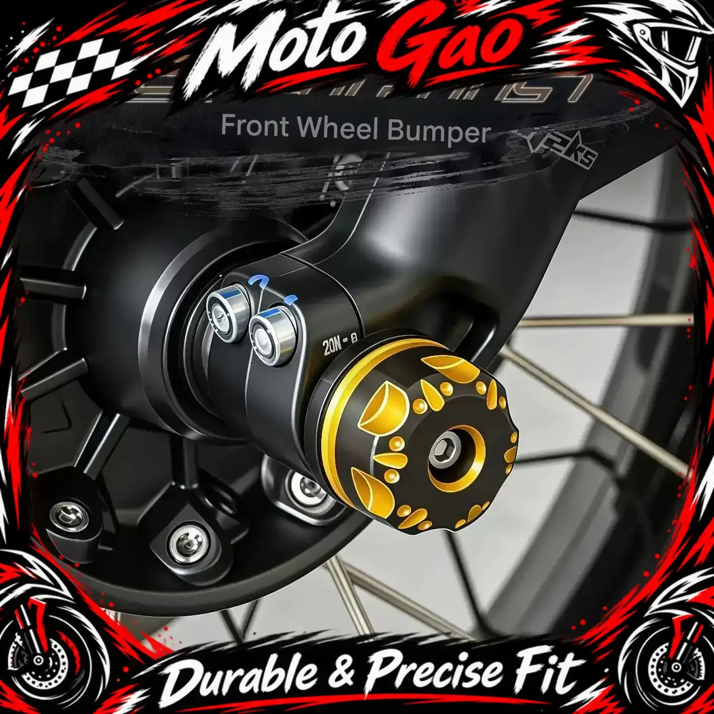 FOR ZONTES 368G Modified Aluminum Alloy Front Wheel Anti-collision Ball, Fork Cup, 368g, Front Axle Anti-fall Protection Ball