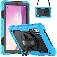 Funda para niños para Lenovo Tab M9 9 pulgadas TB-310FU 2023 con correa de mano giratoria funda a prueba de correa de hombro con Protector incorporado