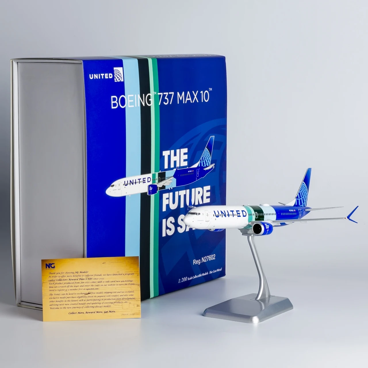 

Коллекционный самолет из сплава 95002, подарочная модель NG, 1:200 United Airlines, «StarAlliance», Boeing B737 MAX10, литая под давлением модель самолета N27602