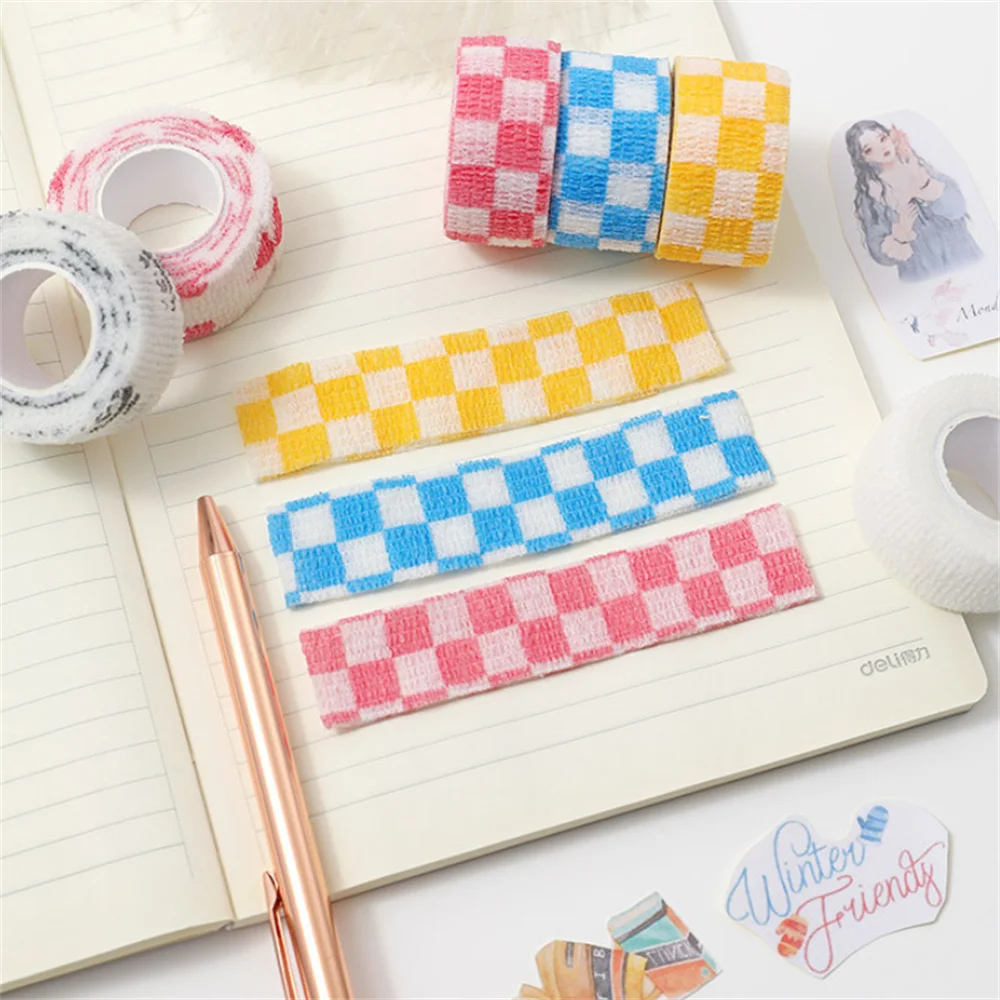 2m Cute Self Adhesive Bandage Adherent Tape For Students Writing Finger Wrap Stretch Stationery School Supplies Pen Holder