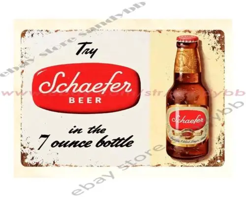 SCHAEFER BEER kitchen vineyard bar metal tin sign garden outdoor reproductions