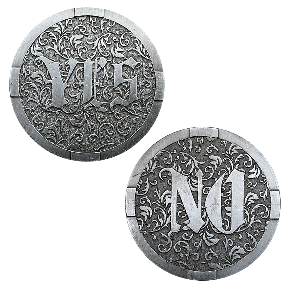 New YES or NO Decision Coin Retro Silver Metal Lucky Coin Home Decoration Coin Collection Holiday Gift