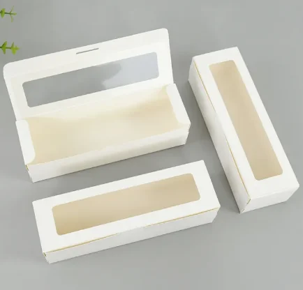 

5Pcs/Pack Cookie Dessert Boxes Macaron Cake Bakery Box With Clear Window Wedding Birthday Party Favors Christmas Gift Packaging