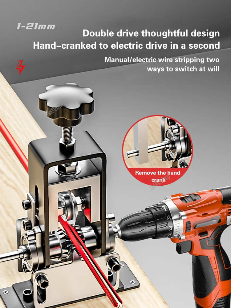 Imagem -06 - Máquina de Decapagem de Fio Manual Portátil Alicate de Fio Ferramenta de Decapagem de Cabo Sucata de Cobre Crank Stripper