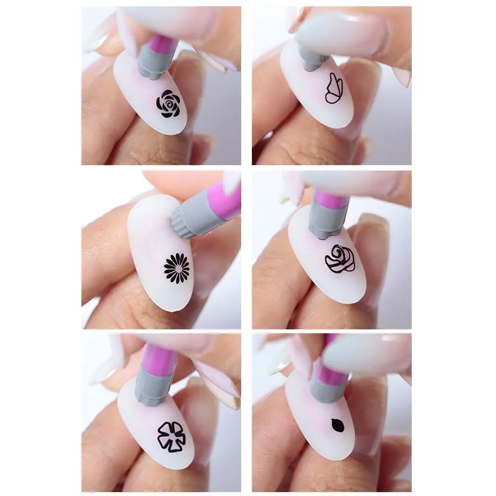 4/610/15PCS Maniküre Werkzeuge Nail art Stempel Stift Set Blume Malerei Zeichnung Nail art Pinsel Nagel Dekoration werkzeug Langlebig