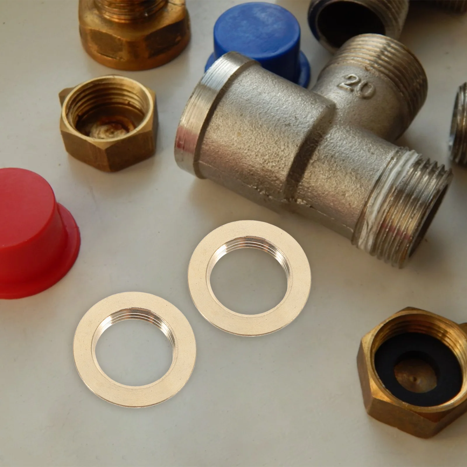 6 قطعة فوهة النحاس قفل الجوز إدراج أنثى الموضوع وصلة أنابيب تحديد حواف قفل المكسرات ل سخان المياه التيار المتناوب غسالة