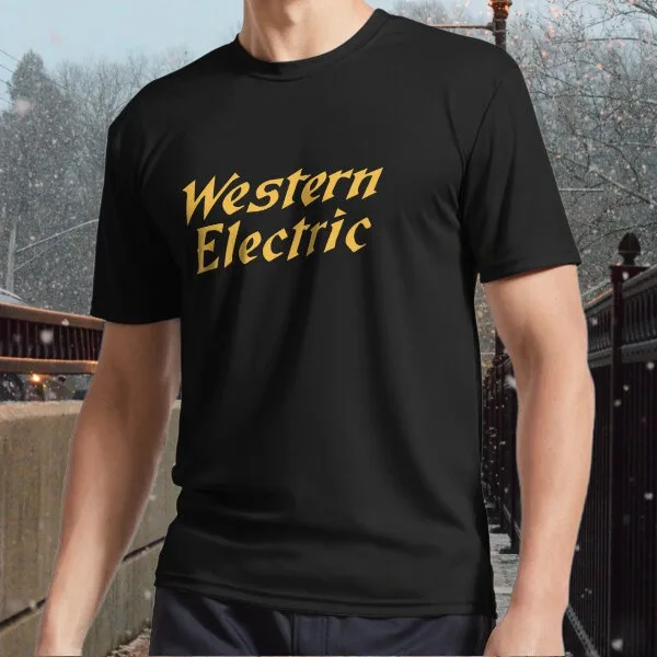 

Новая Винтажная Мужская футболка с логотипом Western Electric Active, Забавный размер от S до 5XL