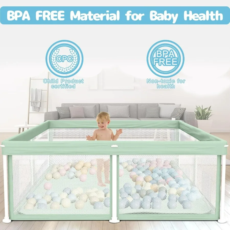 Box pieghevole per bambini con tappetino 50×50 Penna da gioco pieghevole per neonati e bambini piccoli Penna da gioco di sicurezza per interni ed esterni Gioco portatile