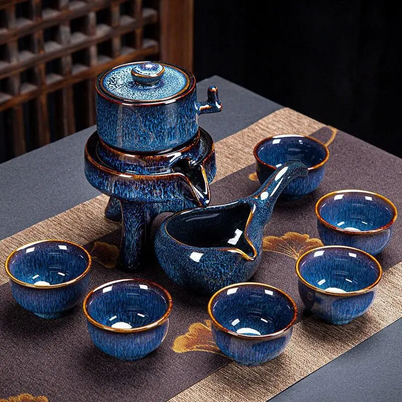 

Purple Sand Lazy Man Tea Set Home Simple Modern Automatic Making Retro Creative Stone Grinding Kung Fu Cup Pot