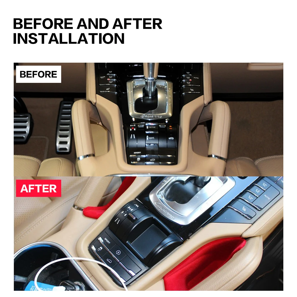 2X For Porsche Cayenne 92A MK2 958 2011 2012 2013 2014 2015 2016 2017 2018 Car Seat Crevice Storage Box Bag Interior Accessories - Image 2