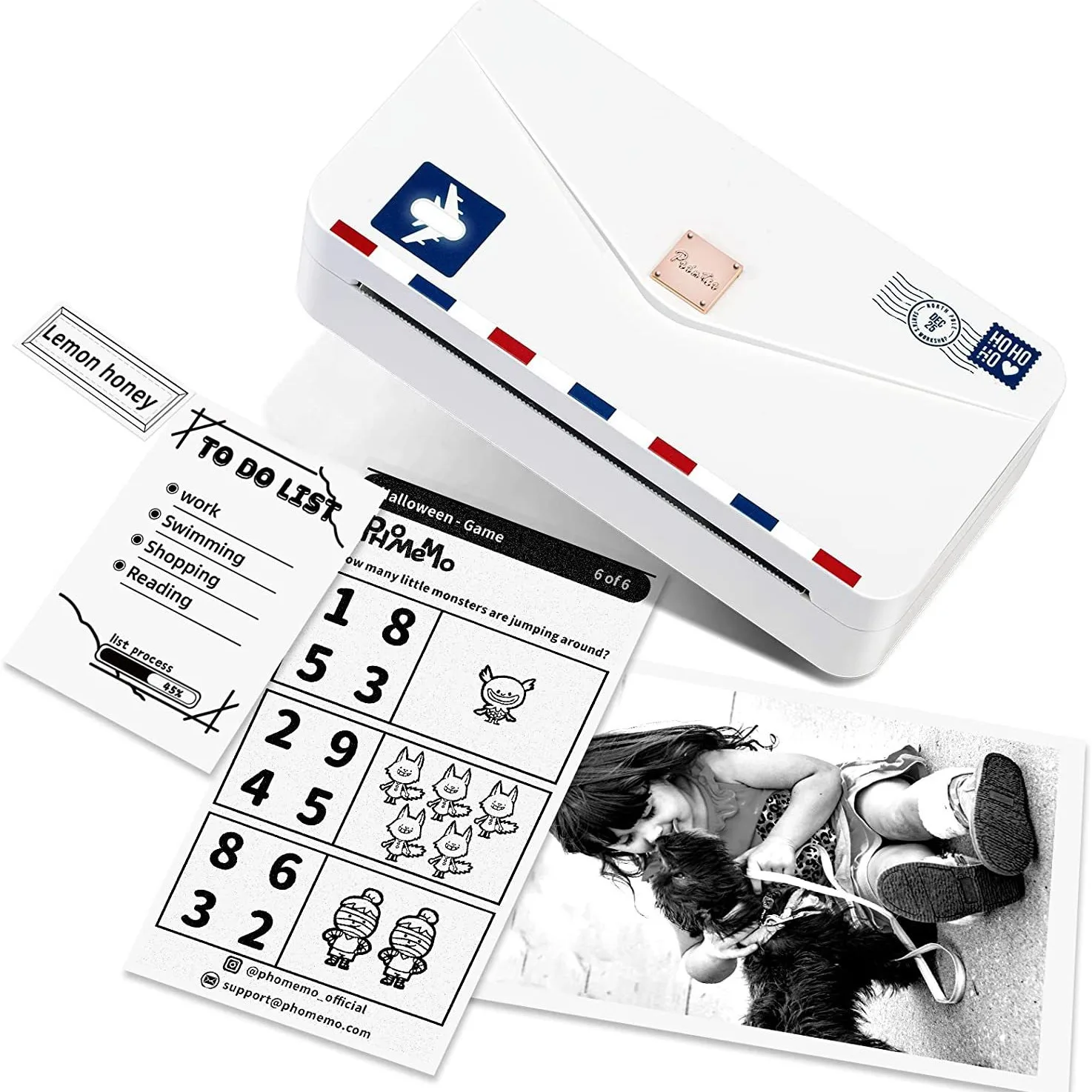 Phomemo M04AS طابعة حرارية للهاتف المحمول عبر الحدود تعمل بالبلوتوث طابعة أسئلة خاطئة صغيرة منزلية صغيرة