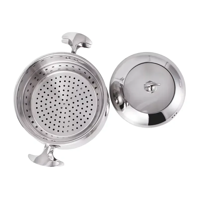 Fuxiang 304 Stainless Steel Double Layer Steamer Pot 24cm Multi Function Food Steamer Soup Cooker High Quality Kitchenware