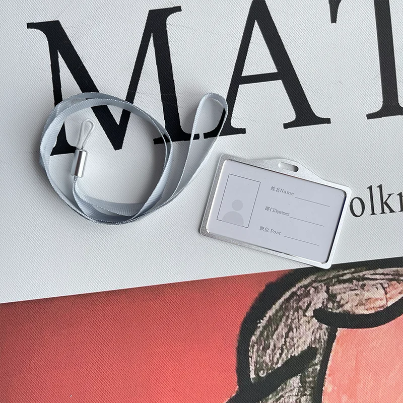 Aluminium-ID-Kartenhalter mit Lanyard - alternate angle