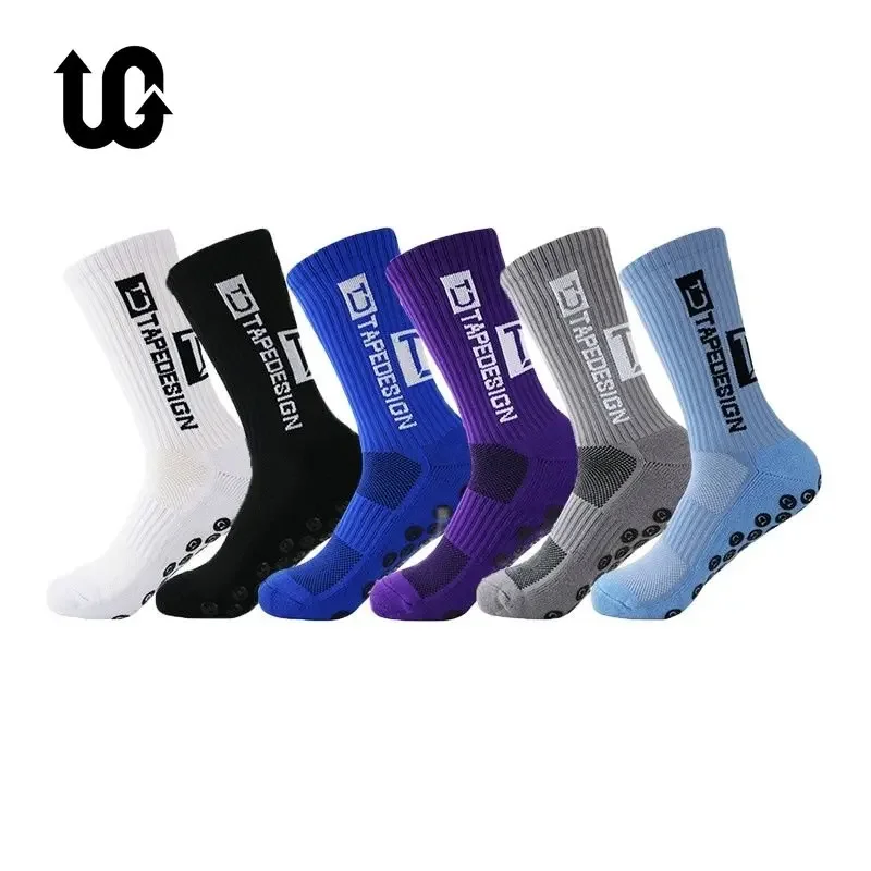 2022 New ANTI SLIP Football Socks Mid Calf Non Slip Soccer Cycling Sports Socks Mens Sock EU38-44