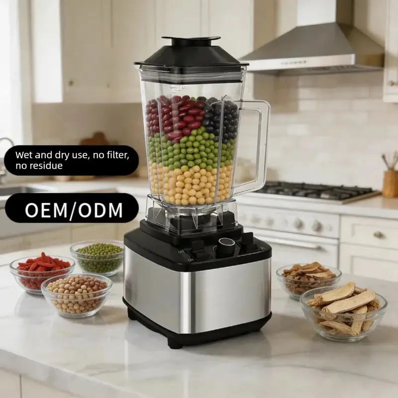 Household Powerful Electric Blender Large Capacity Double Cups Replaceable Juice Extractor Soybean Milk Machine