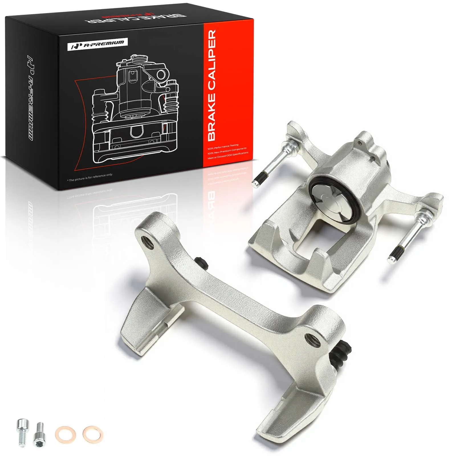 A-Premium Rear Right Passenger Side Disc Brake Caliper with Bracket for Ford F-150 2018-2020
