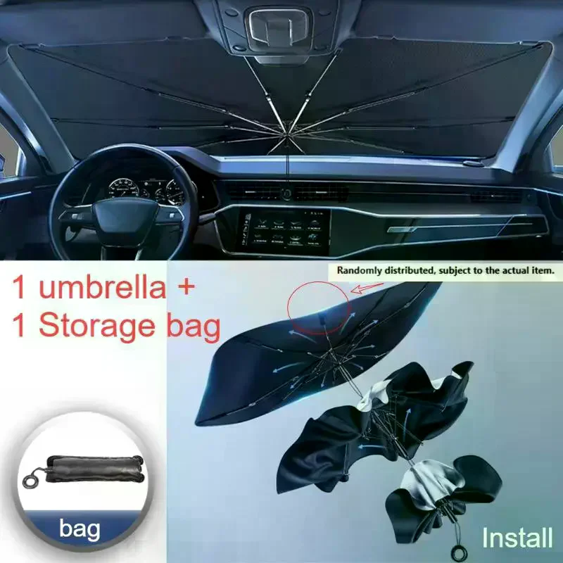 Multifunctional Convenient Foldable Car Windshield Sunshade Interior Protection Cover Car Sun Umbrella