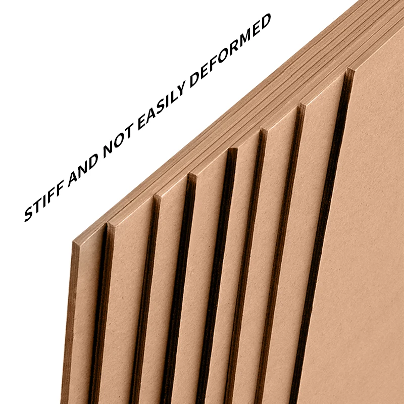 ﻿ 5Sheets A4 1mm 1.5mm 2mm 3mm Solid Brown Hard Thicken Kraft Paper Cardboard Paperboard For DIY Handmade Album Cover Package