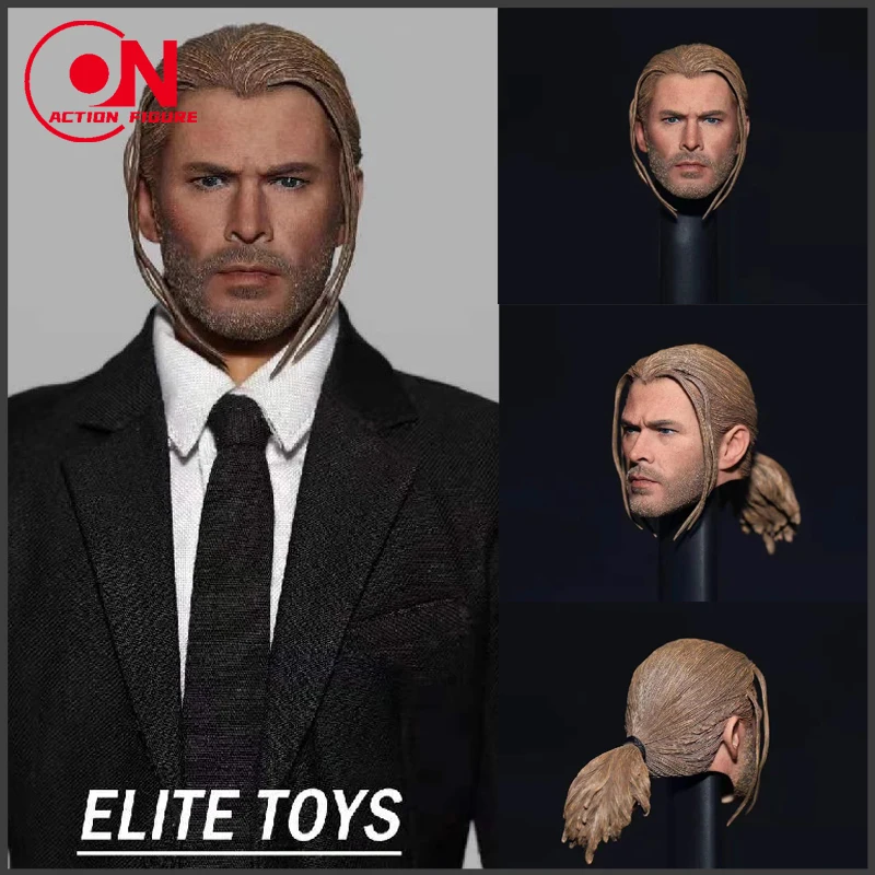 ELITE TOYS 1/6 Chris Hemsworth Braid Hair Head Sculpt Carving Model Fit 12 ''Male Soldier Action Figure bambole del corpo