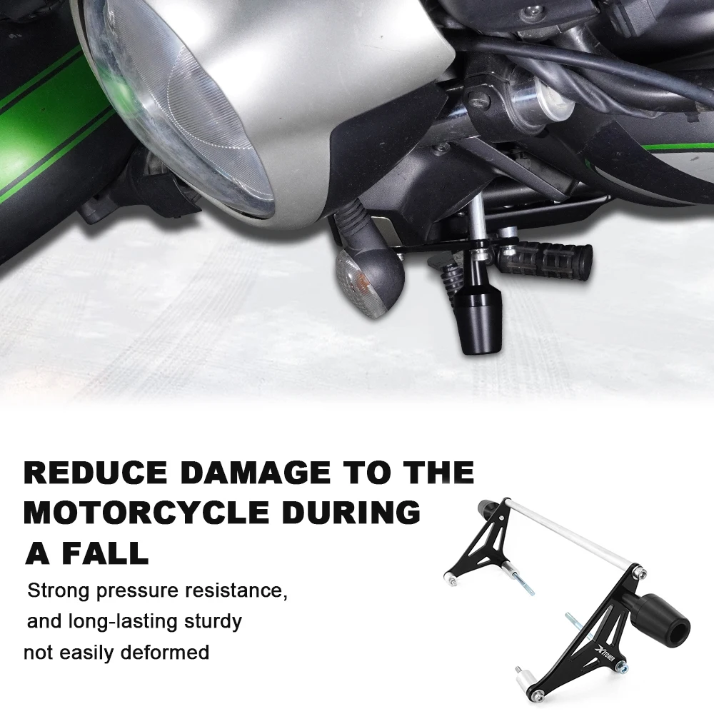 モーターサイクル落下防止フレーム,スライドフェアリングガード,クラッシュプロテクター,カワサキと互換性があり,650 s,2015-2023, 2024