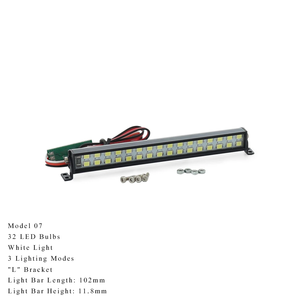 4.8-7.4V Dak Lamp Wit/Kleurrijke Led Licht Bar Voor Rc Crawler Auto X Maxx TRX4 Bronco 2021 SCX10 Capra RBX10 D90 Wpl C24