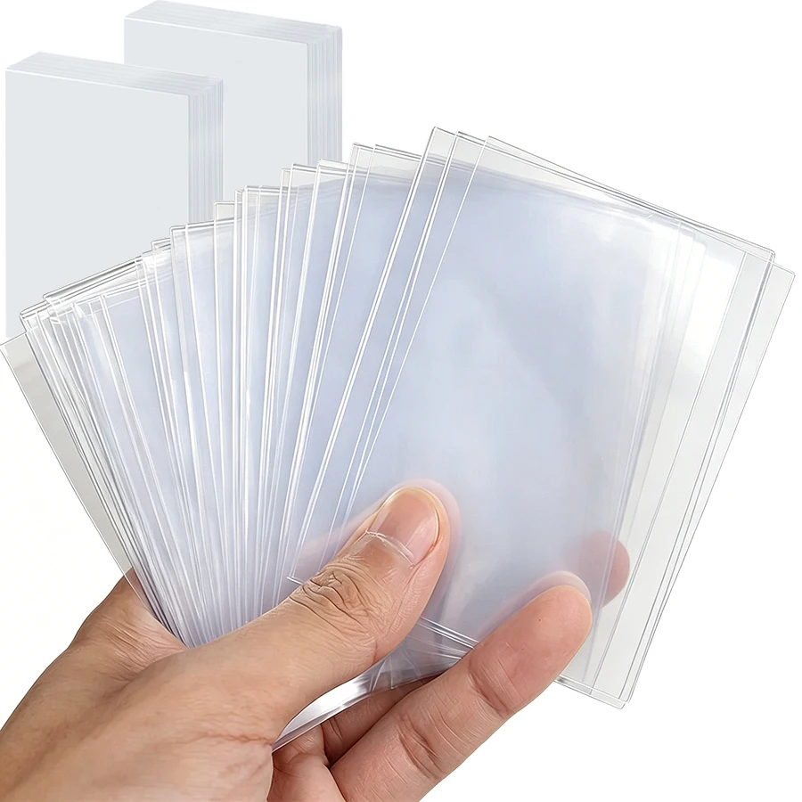 100/300/500 Stück 9cm Klare Kartenhüllen Transparente Sammelkarten-Schutzhüllen, Penny-Hüllen für Sportkarten-Sammlerstücke-Aufbewahrung